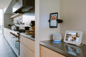 A series of lifestyle photos showing each tech solution in use